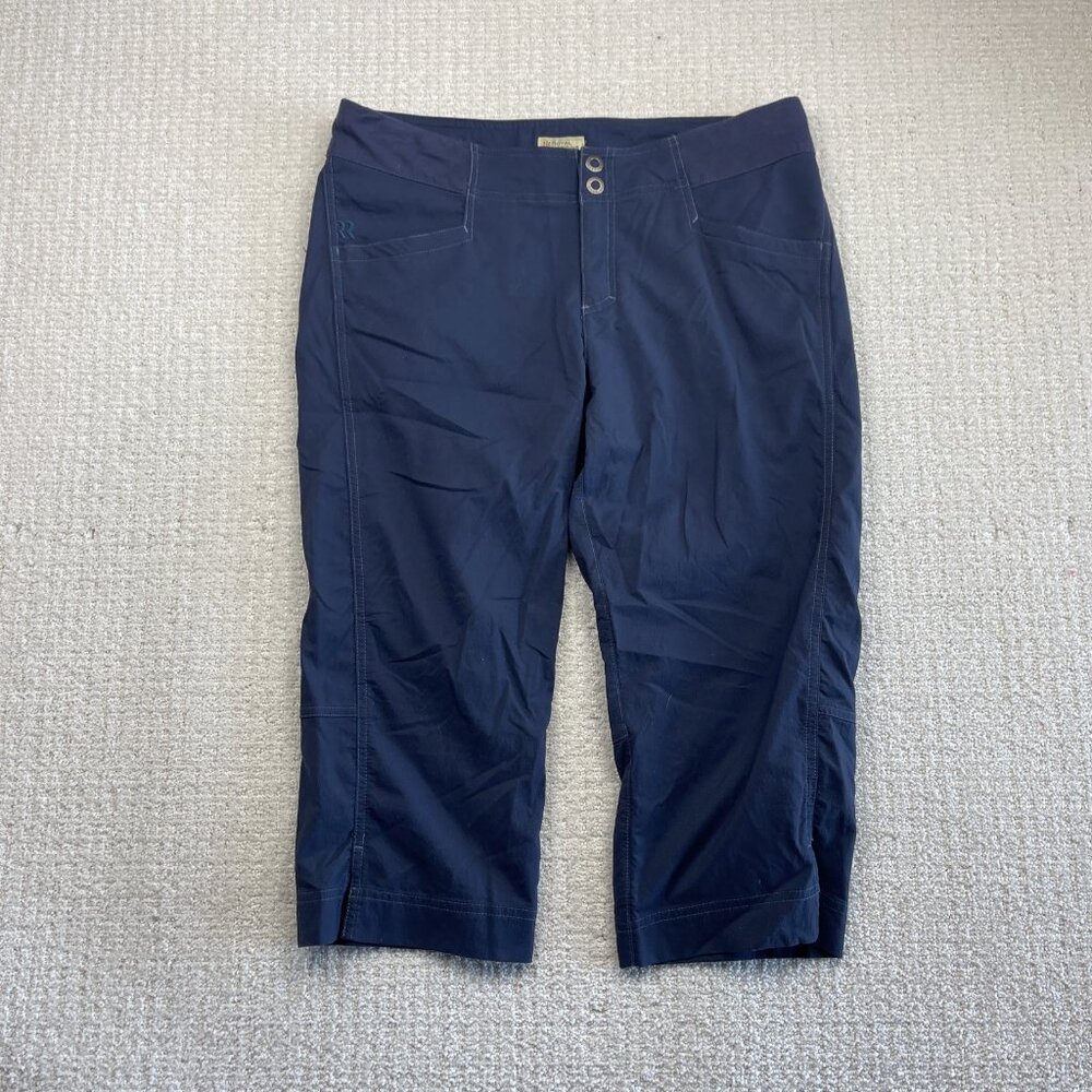 Royal Robbins Lightweight Nylon Hiking / Climbing Capri Pants Dark Blue Read